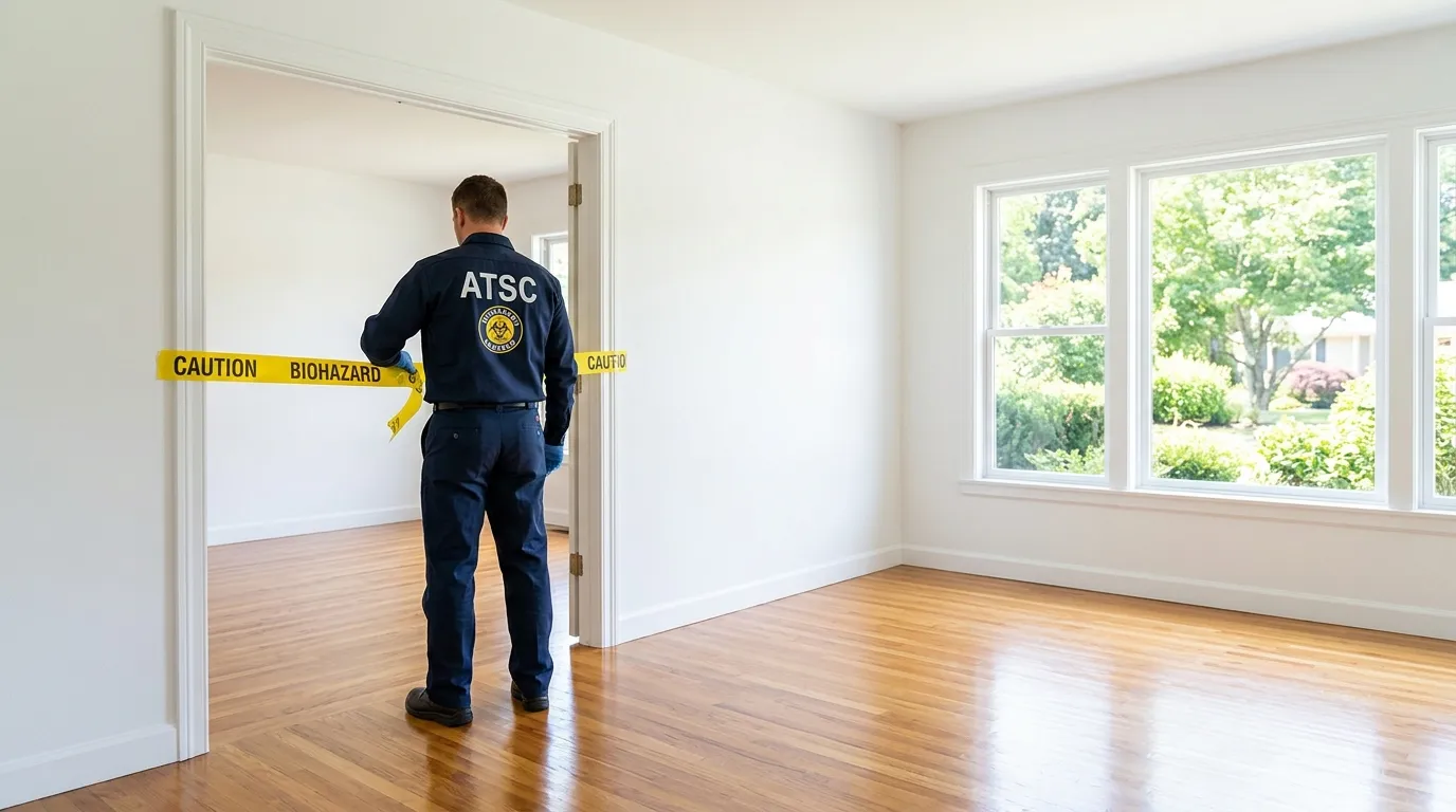 Certified biohazard cleanup crew performing Decomposition Cleanup in St. Petersburg